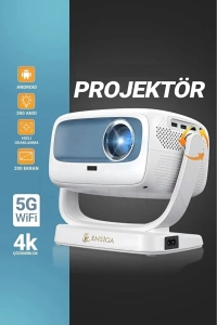 Projektör 4k 5g Wifi 1080p 200lümen Ile Akıllı Taşınabilir Android Yüksek Çözünürlük